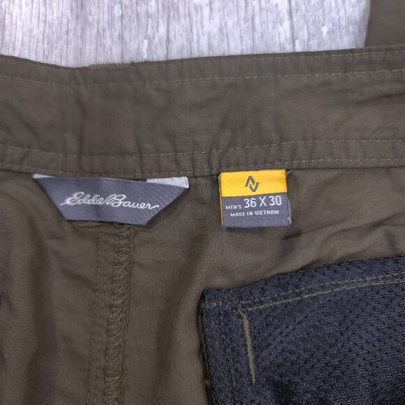 Eddie Bauer Pants Mens 36x30 Travex Green Outdoor Hiking Straight Lightweight - Picture 8 of 10
